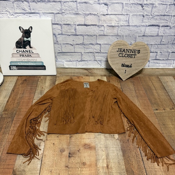 VOCAL WOMEN'S FAUX SUEDE WESTERN FRINGE JACKET small - Picture 15 of 16